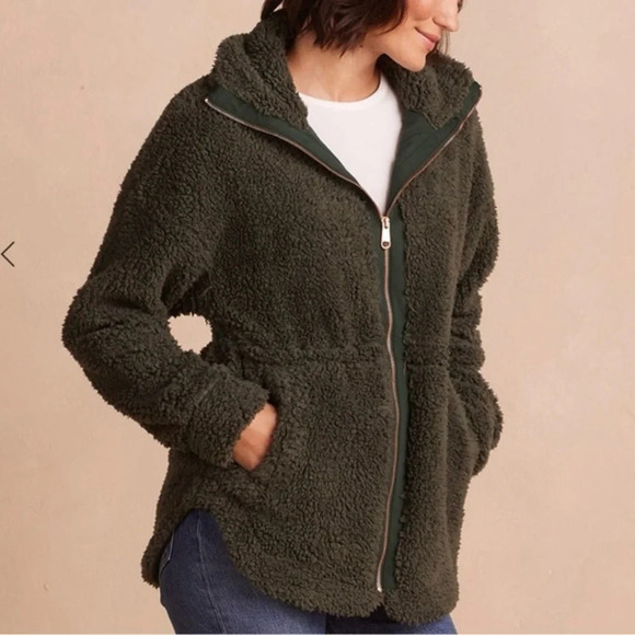 Summersalt The High Pile Full-Zip Sherpa Jacket Green - Picture 3 of 10